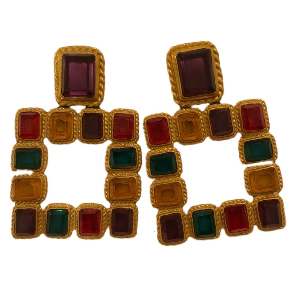 Chunky jewel earrings